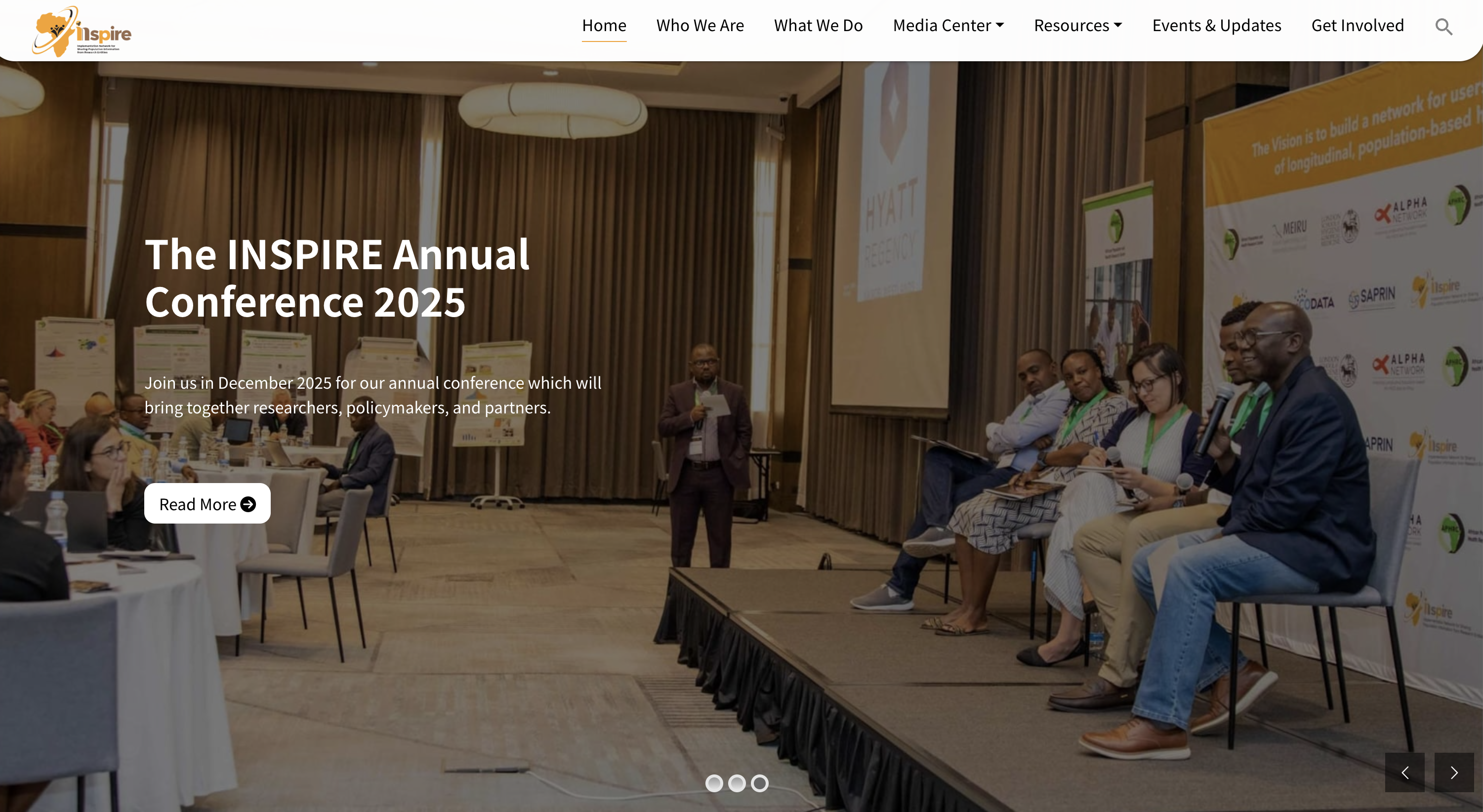 INSPIRE Website Screenshot